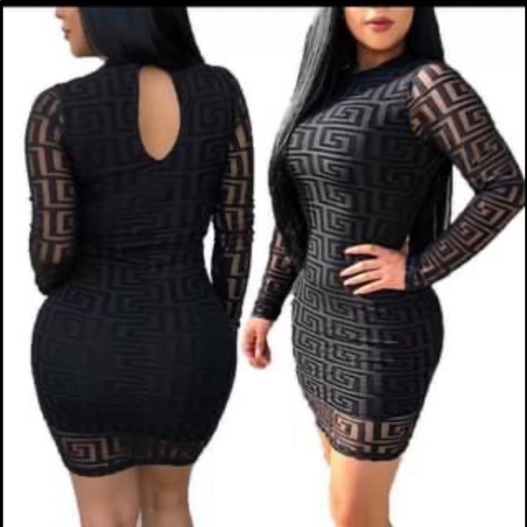 Little black dress mini sheer fully lined - Picture 6 of 6